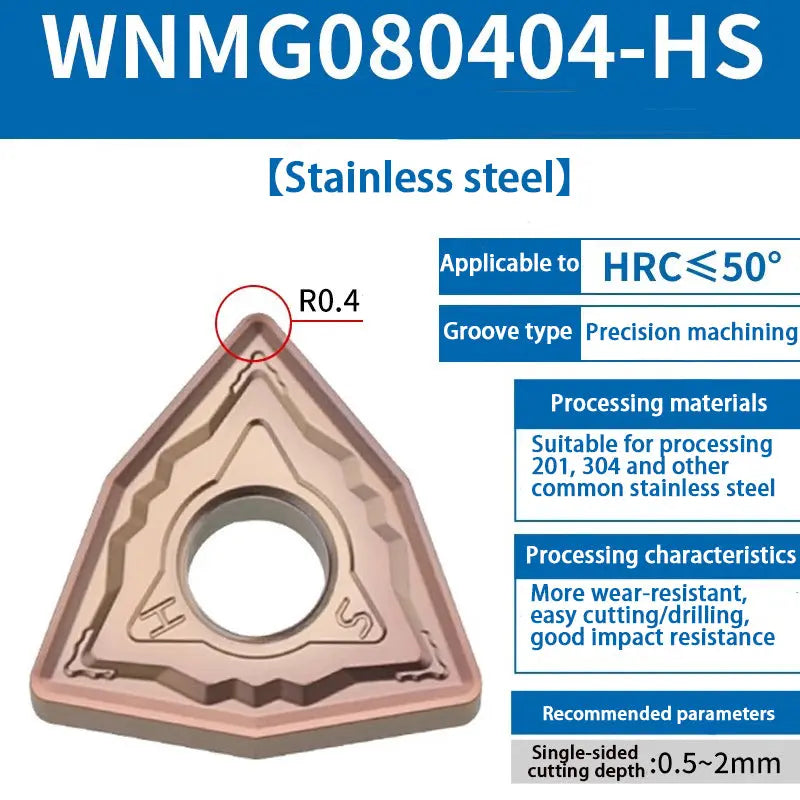 72-WNMG080404/08 Peach-shaped external turning tool head Shandong Denso Pricision Tools Co.,Ltd.